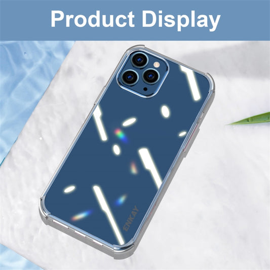 For iPhone 12 Pro Max Hat-Prince ENKAY Clear TPU Shockproof Airbag Soft Case + Camera Lens Glass Film by ENKAY