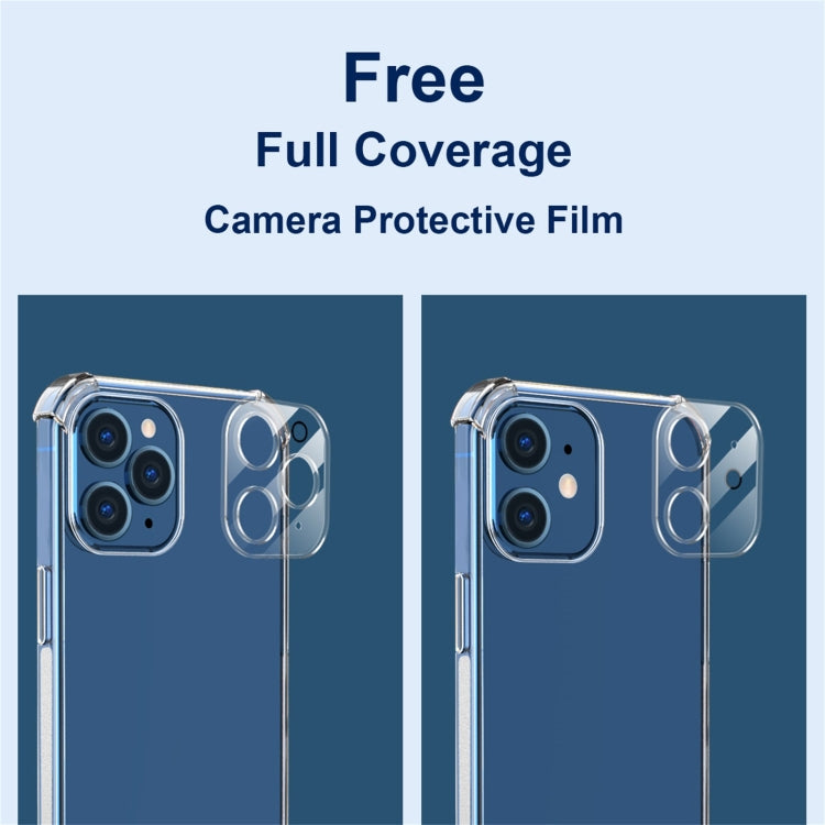 For iPhone 11 Pro Max Hat-Prince ENKAY Clear TPU Shockproof Airbag Soft Case + Camera Lens Glass Film by ENKAY