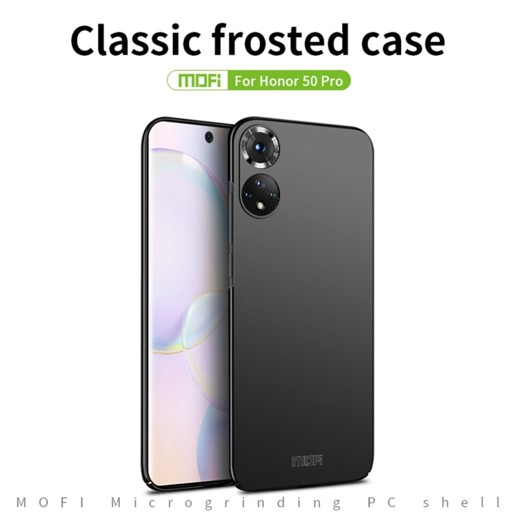 For Honor 50 Pro MOFI Frosted PC Ultra-thin Hard Case(Black) by MOFI