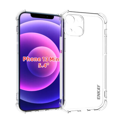 For iPhone 13 mini Hat-Prince ENKAY Clear TPU Shockproof Soft Case Drop Protection Cover by ENKAY