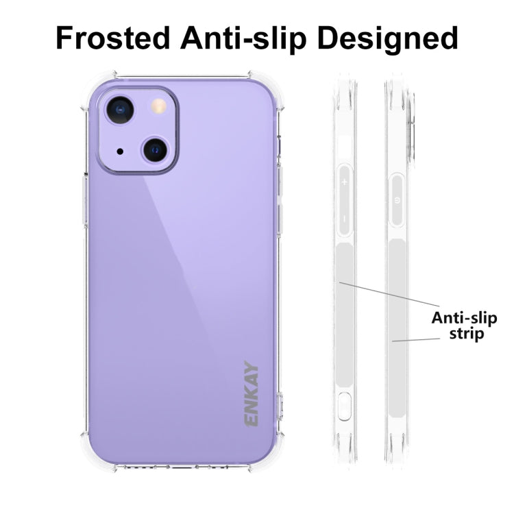 For iPhone 13 mini Hat-Prince ENKAY Clear TPU Shockproof Soft Case Drop Protection Cover by ENKAY