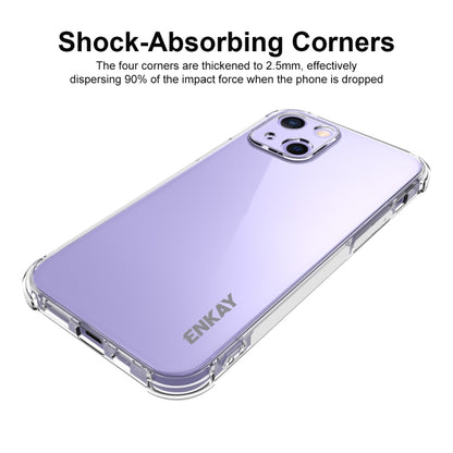 For iPhone 13 mini Hat-Prince ENKAY Clear TPU Shockproof Soft Case Drop Protection Cover by ENKAY