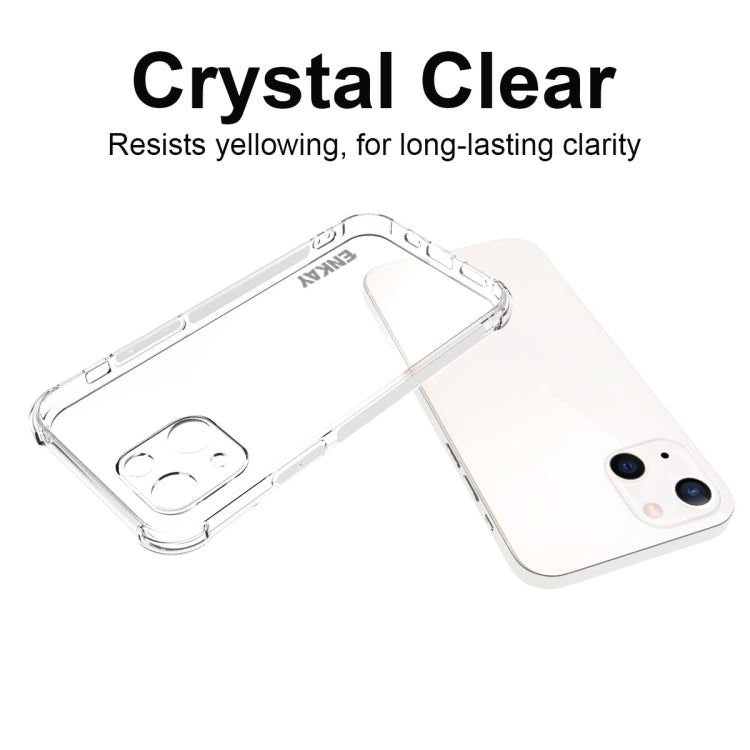 For iPhone 13 Hat-Prince ENKAY Clear TPU Shockproof Soft Case Drop Protection Cover by ENKAY