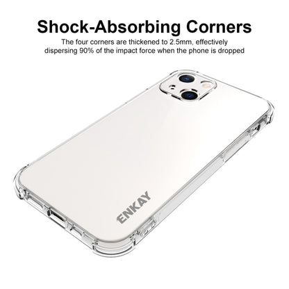 For iPhone 13 Hat-Prince ENKAY Clear TPU Shockproof Soft Case Drop Protection Cover by ENKAY