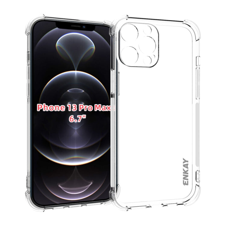 For iPhone 13 Pro Max Hat-Prince ENKAY Clear TPU Shockproof Soft Case Drop Protection Cover by ENKAY