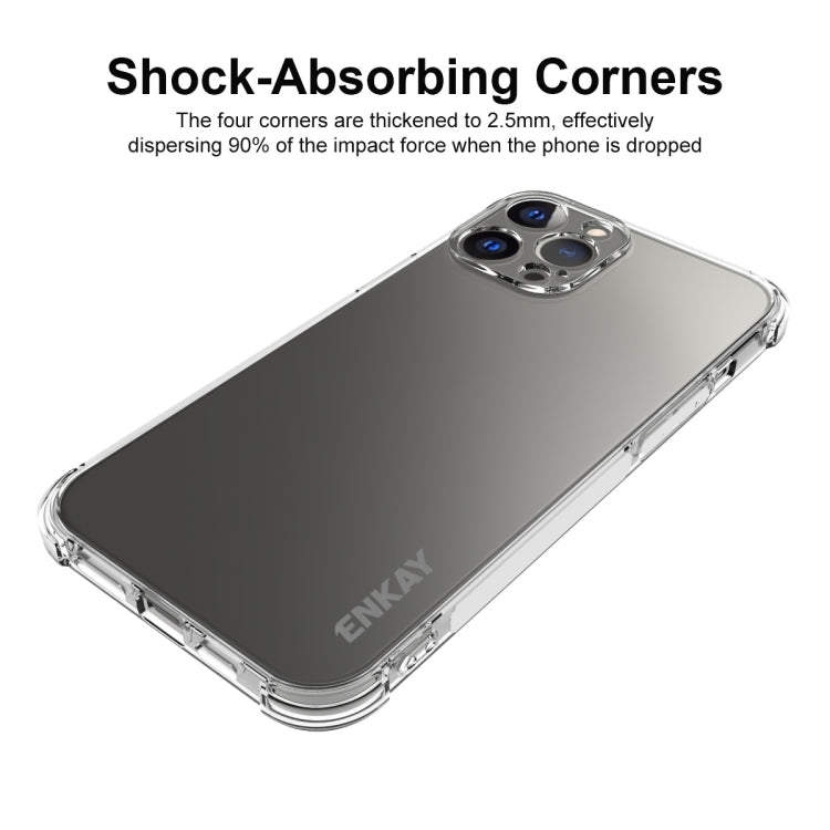 For iPhone 13 Pro Max Hat-Prince ENKAY Clear TPU Shockproof Soft Case Drop Protection Cover by ENKAY