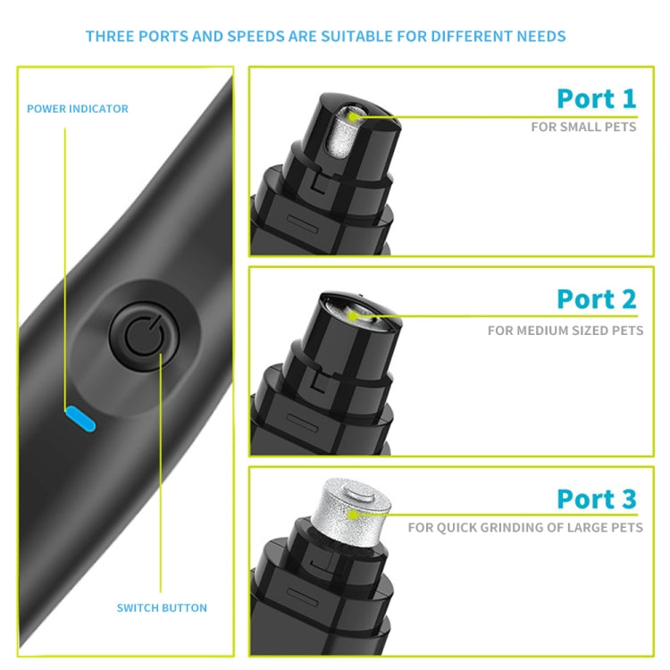 Electric Dog Cat Nail Polisher Portable Nail Clipper File Kit Pet Paw Tools by bashfashion