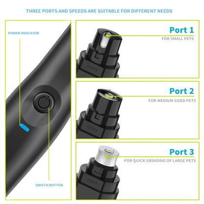 Electric Dog Cat Nail Polisher Portable Nail Clipper File Kit Pet Paw Tools by bashfashion