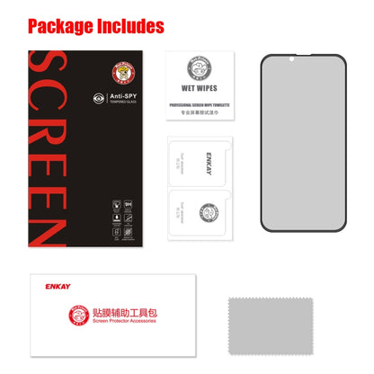 For iPhone 13 / 13 Pro ENKAY Hat-Prince Full Coverage Anti-drop Privacy Screen Protector Anti-spy Tempered Glass Film by ENKAY