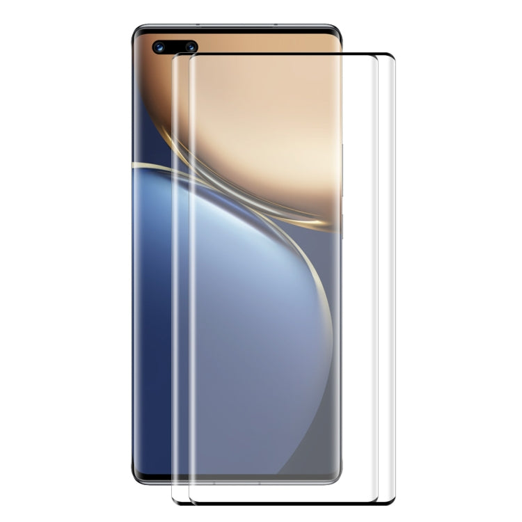 2 PCS For Honor Magic3 / 3 Pro / 3 Pro+ ENKAY Hat-Prince 3D Curved Explosion-proof Full Coverage Film Heat Bending Tempered Glass Protector by ENKAY