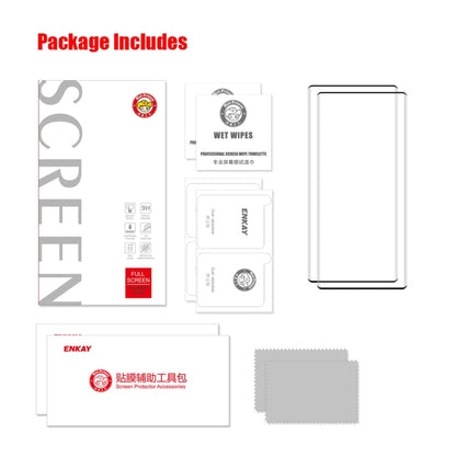 2 PCS For Honor Magic3 / 3 Pro / 3 Pro+ ENKAY Hat-Prince 3D Curved Explosion-proof Full Coverage Film Heat Bending Tempered Glass Protector by ENKAY