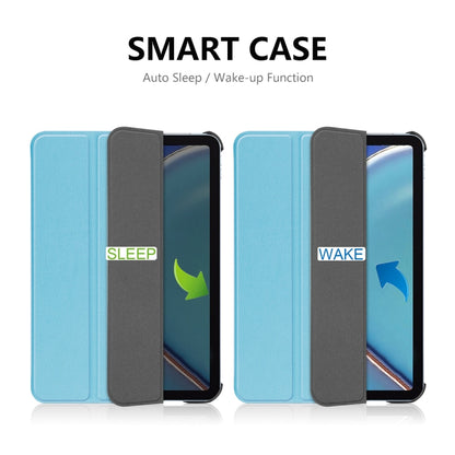 For iPad mini 2024 / mini 6 ENKAY Custer Texture Horizontal Flip PU+PC Leather Tablet Case with Three-folding Holder & Sleep / Wake-up Function(Black) by ENKAY