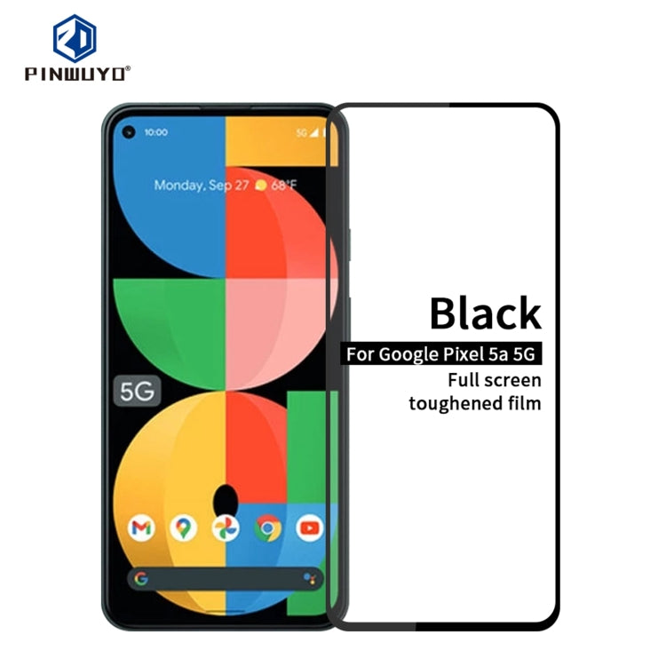 For Google Pixel 5A 5G PINWUYO 9H 2.5D Full Screen Tempered Glass Film(Black) by PINWUYO