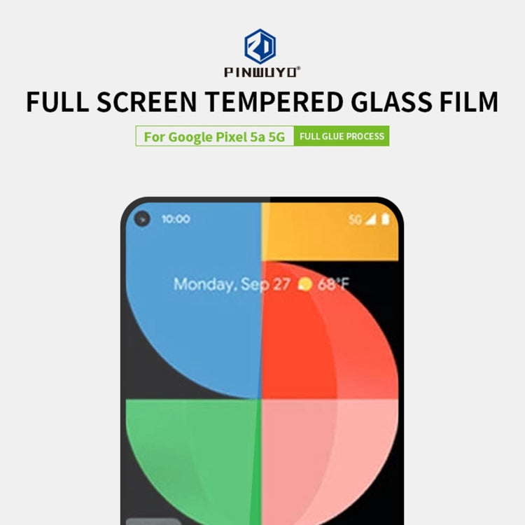 For Google Pixel 5A 5G PINWUYO 9H 2.5D Full Screen Tempered Glass Film(Black) by PINWUYO