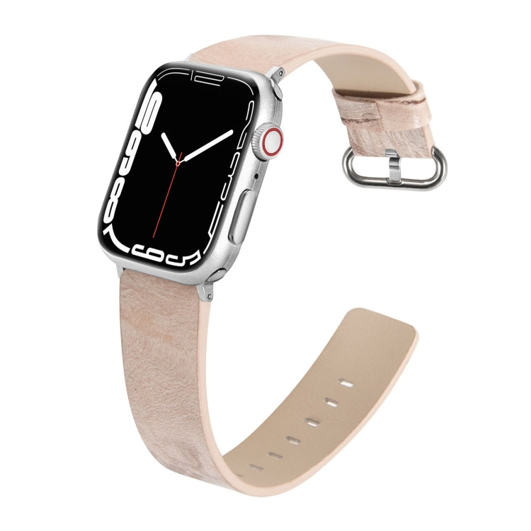 Marbled Leather Strap For Apple Watch Ultra 49mm&Watch Ultra 2 49mm / Series 9&8&7 45mm / SE 3&SE 2&6&SE&5&4 44mm / 3&2&1 42mm(Pink) by bashfashion