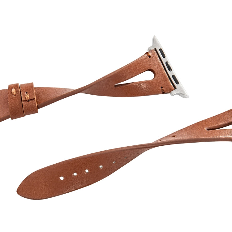 Leather Strap For Apple Watch Ultra 49mm&Watch Ultra 2 49mm / Series 9&8&7 45mm / SE 3&SE 2&6&SE&5&4 44mm / 3&2&1 42mm(Light Green) by bashfashion