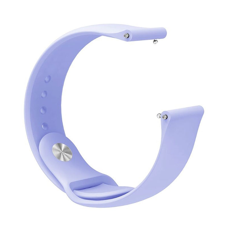 Monochrome Silicone Watch Band For Samsung Galaxy Watch Active 20mm(Pastel Violet) by bashfashion