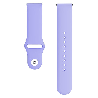 Monochrome Silicone Watch Band For Samsung Galaxy Watch Active 20mm(Pastel Violet) by bashfashion
