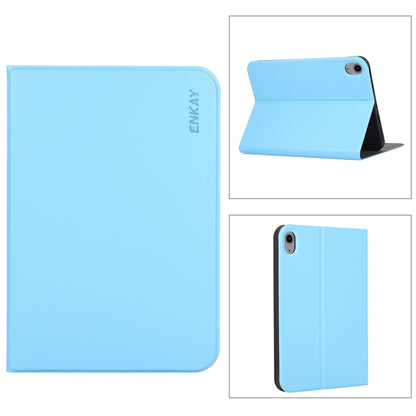 For iiPad mini 2024 / mini 6 ENKAY Horizontal Flip PU Leather + TPU Smart Tablet Case with Holder & Sleep / Wake-up Function(Light Blue) by ENKAY