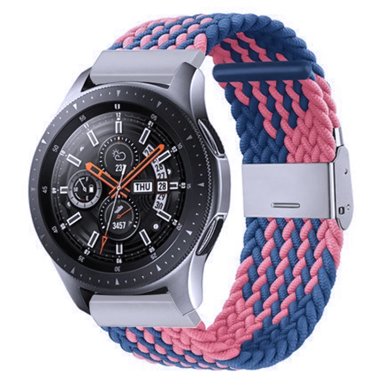 For Samsung Galaxy Watch 4 / Watch 5 20mm Nylon Braided Metal Buckle Watch Band(Z Blue Pink) by bashfashion