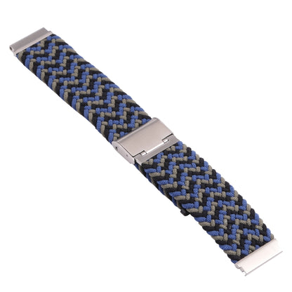 For Samsung Galaxy Watch 4 / Watch 5 20mm Nylon Braided Metal Buckle Watch Band(W Camouflage) by bashfashion