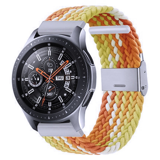 For Samsung Galaxy Watch 4 / Watch 5 20mm Nylon Braided Metal Buckle Watch Band(Orange Yellow) by bashfashion