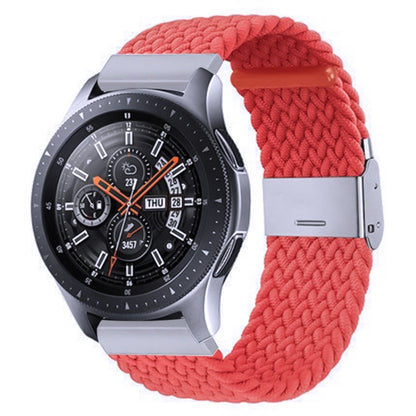 For Samsung Galaxy Watch 4 / Watch 5 20mm Nylon Braided Metal Buckle Watch Band(Bright Orange) by bashfashion