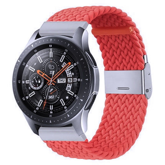 For Samsung Galaxy Watch 4 / Watch 5 20mm Nylon Braided Metal Buckle Watch Band(Bright Orange) by bashfashion
