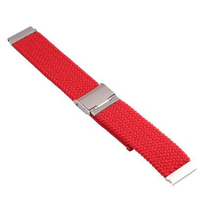 For Samsung Galaxy Watch 4 / Watch 5 20mm Nylon Braided Metal Buckle Watch Band(Red) by bashfashion