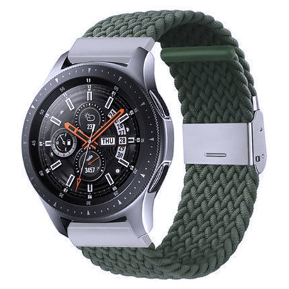 For Samsung Galaxy Watch 4 / Watch 5 20mm Nylon Braided Metal Buckle Watch Band(Olive Green) by bashfashion