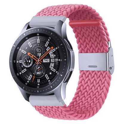 For Samsung Galaxy Watch 4 / Watch 5 20mm Nylon Braided Metal Buckle Watch Band(Pink) by bashfashion
