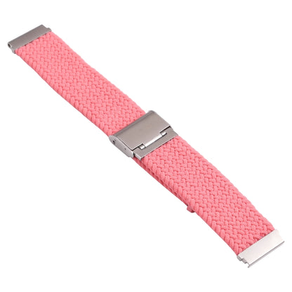 For Samsung Galaxy Watch 4 / Watch 5 20mm Nylon Braided Metal Buckle Watch Band(Pink) by bashfashion