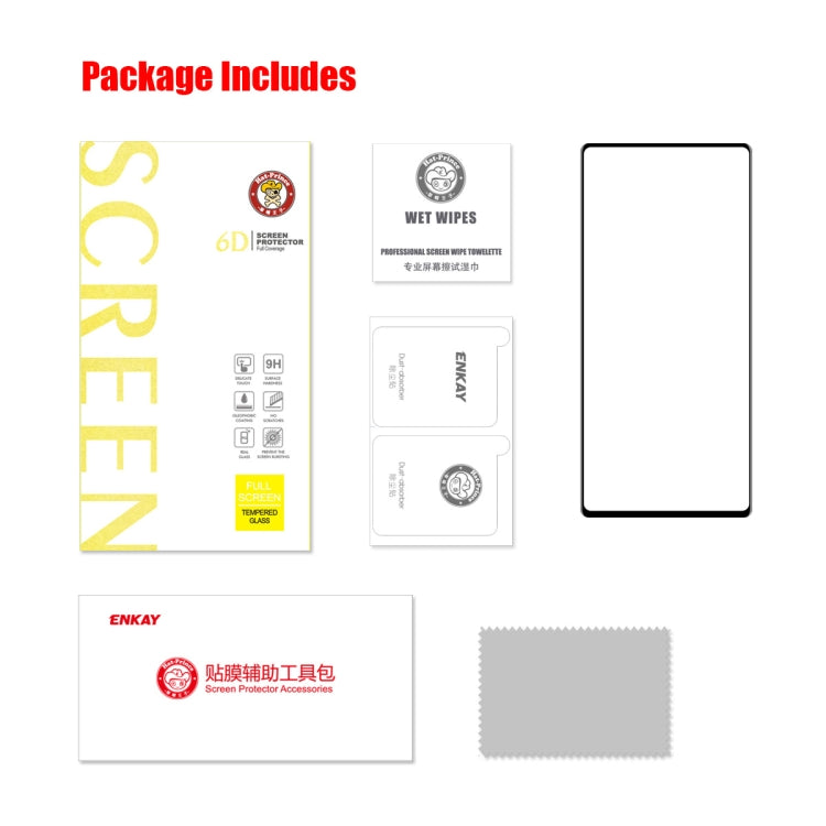 1 PCS For Google Pixel 6 ENKAY Hat-Prince Full Glue Tempered Glass 6D Full Coverage Anti-scratch Protector by ENKAY