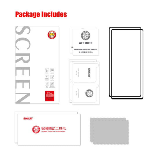 2 PCS For Google Pixel 6 ENKAY Hat-Prince Full Glue Tempered Glass 6D Full Coverage Anti-scratch Protector by ENKAY