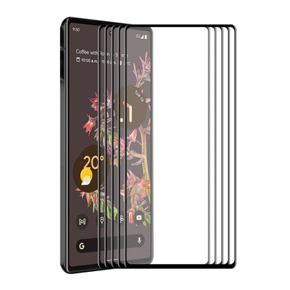 5 PCS For Google Pixel 6 ENKAY Hat-Prince Full Glue Tempered Glass 6D Full Coverage Anti-scratch Protector by ENKAY