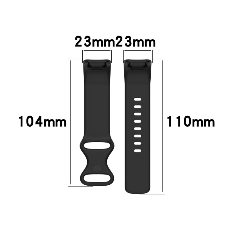 For Fitbit Charge 5 Monochromatic Silicone Watch Band, Size：Large Size(Pink) by bashfashion