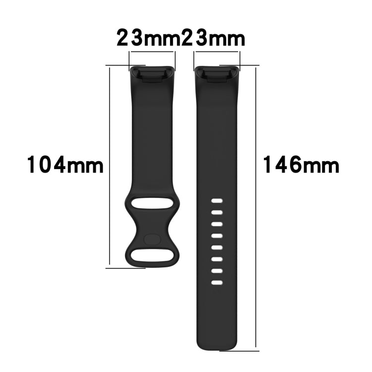 For Fitbit Charge 5 Monochromatic Silicone Watch Band, Size: Small Size(Pink) by bashfashion