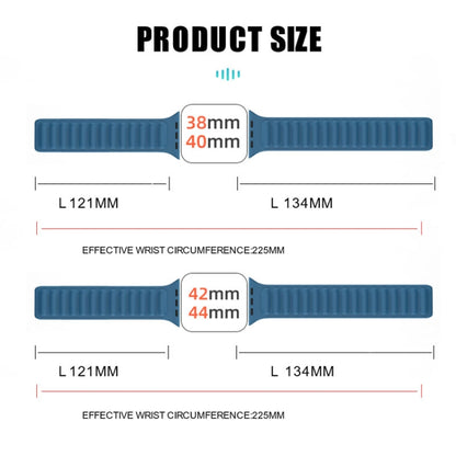 Silicone Magnetic Strap Watch Band For Apple Watch Series 9&8&7 41mm / SE 3&SE 2&6&SE&5&4 40mm / 3&2&1 38mm(Khaki) by bashfashion