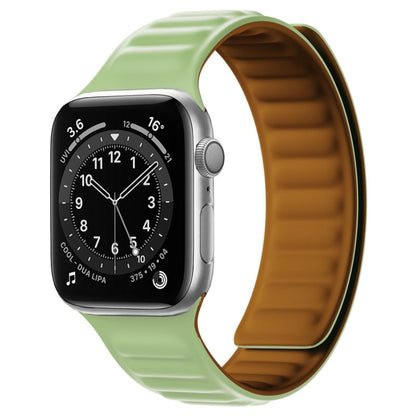 Silicone Magnetic Strap Watch Band For Apple Watch Ultra 49mm&Watch Ultra 2 49mm / Series 9&8&7 45mm / SE 3&SE 2&6&SE&5&4 44mm / 3&2&1 42mm(Grass Green) by bashfashion