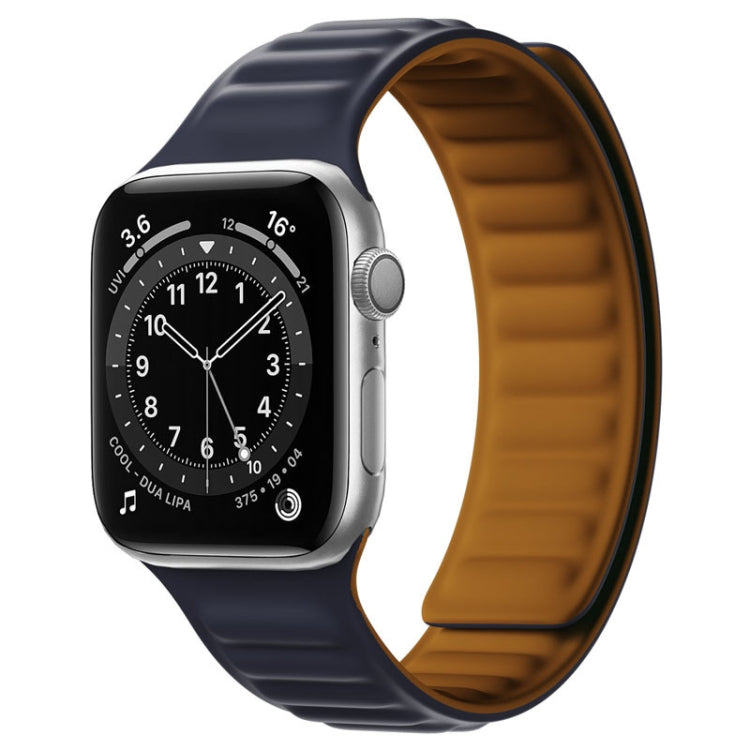 Silicone Magnetic Strap Watch Band For Apple Watch Ultra 49mm&Watch Ultra 2 49mm / Series 9&8&7 45mm / SE 3&SE 2&6&SE&5&4 44mm / 3&2&1 42mm(Indigo) by bashfashion