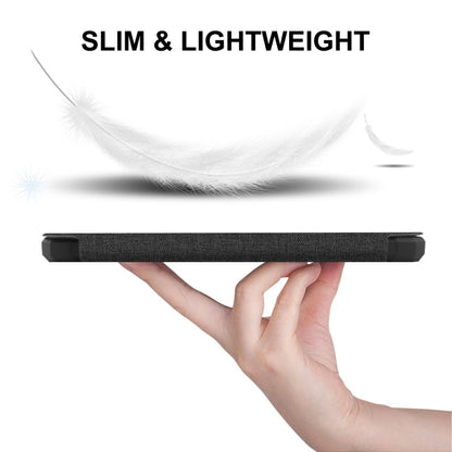 For Amazon Kindle Paperwhite 5 2021 ENKAY Solid Color Denim Texture Horizontal Flip Leather Tablet Case with Sleep / Wake-up Function(Black) by ENKAY