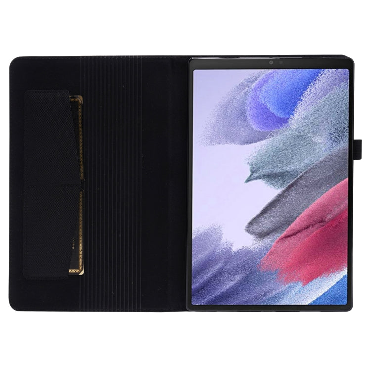 For Samsung Galaxy Tab A8 10.5 2021 Horizontal Flip Fabric PU Leather Tablet Case with Card Slots & Holder(Black) by bashfashion
