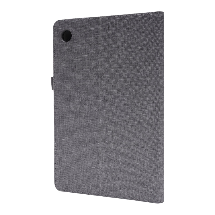 For Samsung Galaxy Tab A8 10.5 2021 Horizontal Flip Fabric PU Leather Tablet Case with Card Slots & Holder(Grey) by bashfashion