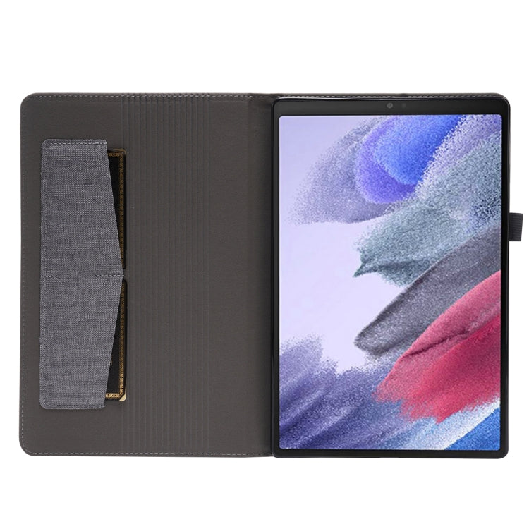 For Samsung Galaxy Tab A8 10.5 2021 Horizontal Flip Fabric PU Leather Tablet Case with Card Slots & Holder(Grey) by bashfashion