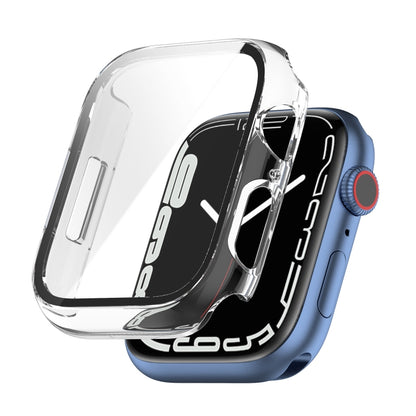 Shockproof PC Protective Case with Tempered Glass Film For Apple Watch Series 9 / 8 / 7 41mm(Transparent) by bashfashion