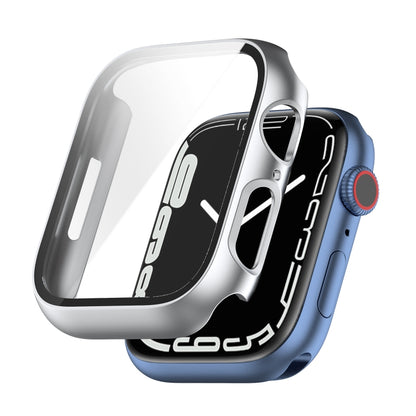 Shockproof PC Protective Case with Tempered Glass Film For Apple Watch Series 9 / 8 / 7 41mm(Silver) by bashfashion