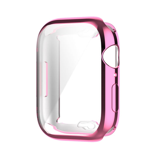 Shockproof TPU Full Protective Shell with Protective Film For Apple Watch Series 9 / 8 / 7 45mm(Pink) by bashfashion