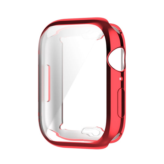 Shockproof TPU Full Protective Shell with Protective Film For Apple Watch Series 9 / 8 / 7 41mm(Red) by bashfashion
