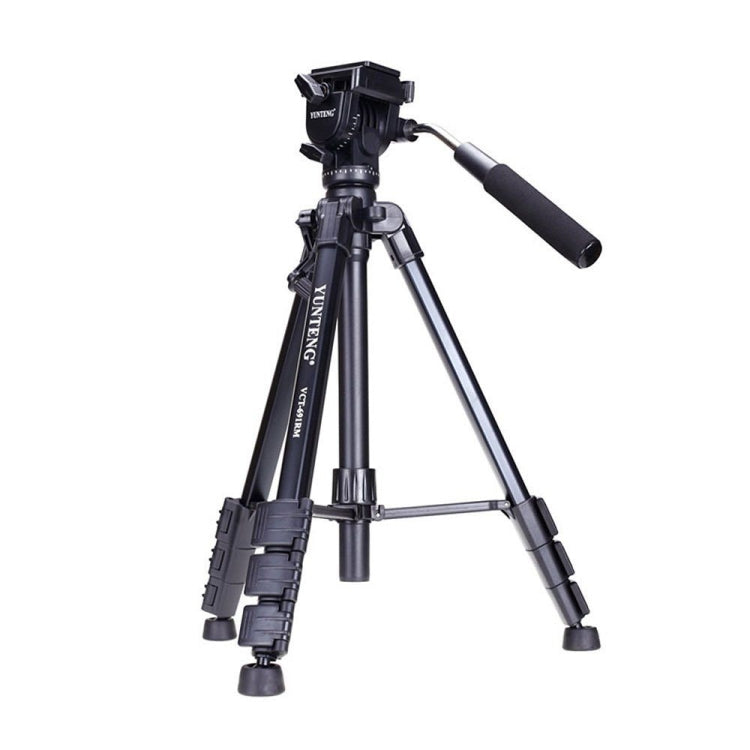 YUNTENG VCT-691 Aluminum Tripod Mount with Fluid Drag Head by YUNTENG