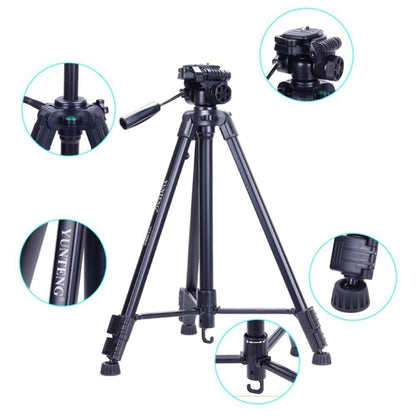 YUNTENG VCT-590 Aluminum Tripod Mount with Fluid Drag Head by YUNTENG